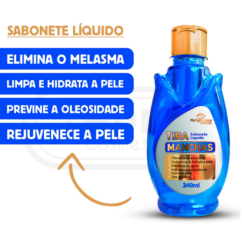 Kit 3 sabonetes líquido tira manchas 240Ml Natty flora